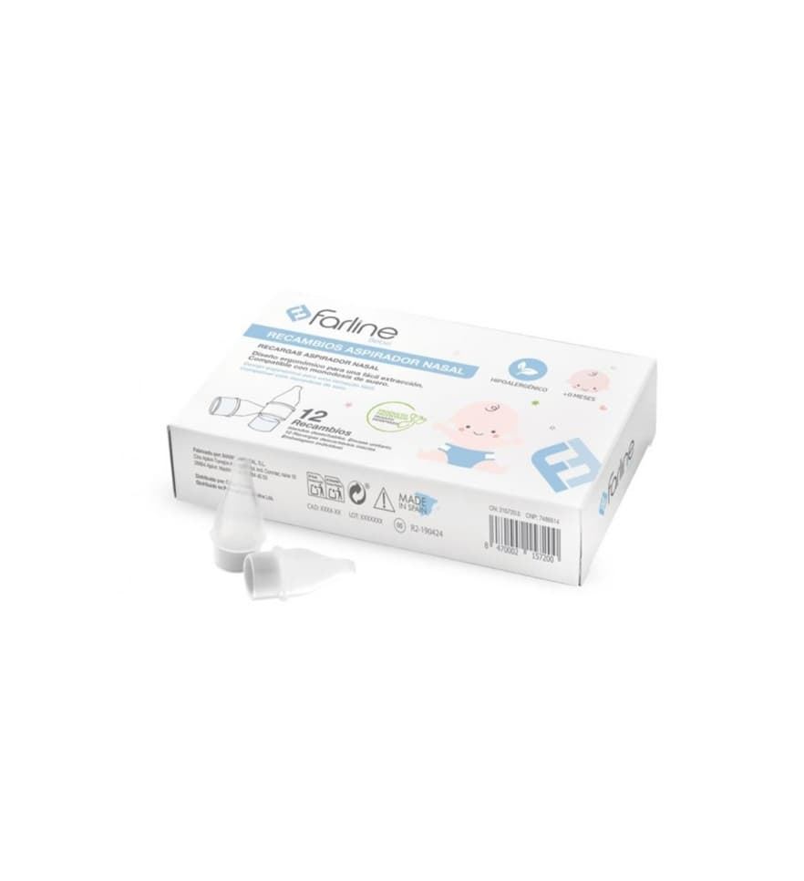Farline Recambios Aspirador nasal 12 uds - Imagen 1